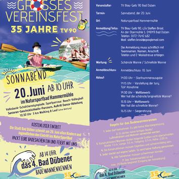 Alle Info´s rund um das Vereinsfest
