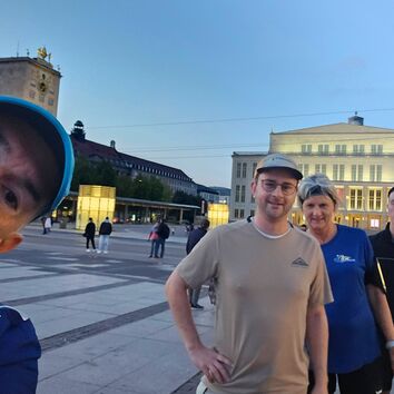 Die Läufer in der Leipziger Innenstadt