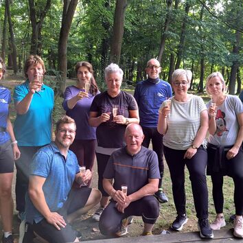 Ein Teil der Teilnehmer nach Abschluss der letzten Trainingseinheit im Kurpark.