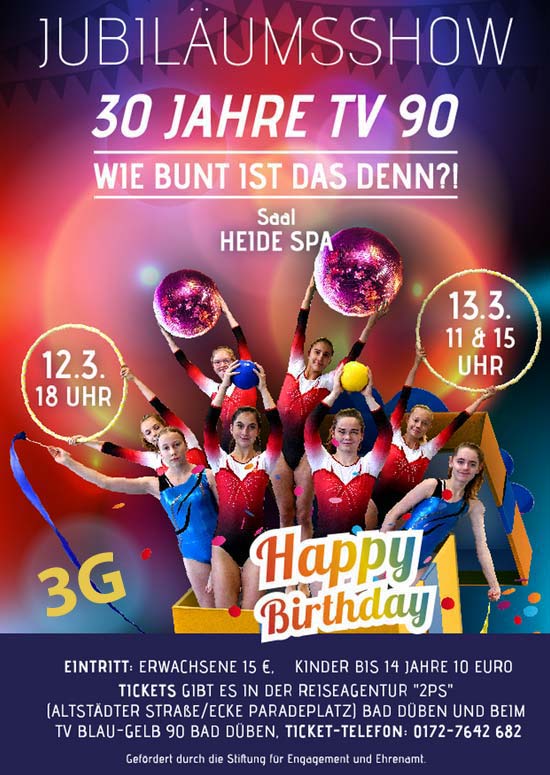 Jubiläumsshow "30 Jahre TV90 - wie bunt ist das denn"